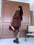 Oversize, klasiska žakete - DARK CHOCOLATE